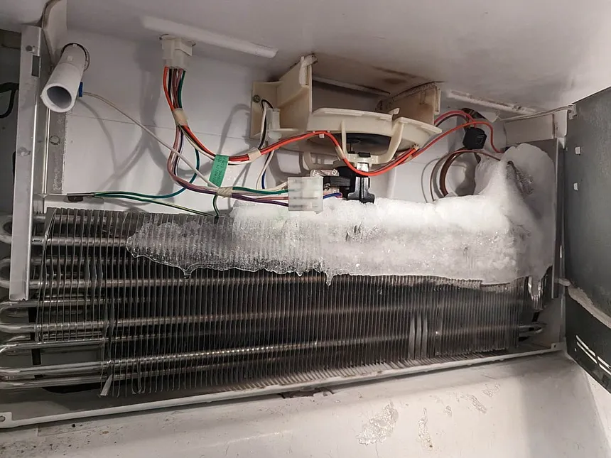 Frost Buildup On Refrigerator Evaporator Coils