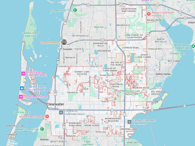Map Of Clearwater, FL
