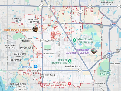 Map Of Pinellas Park, FL