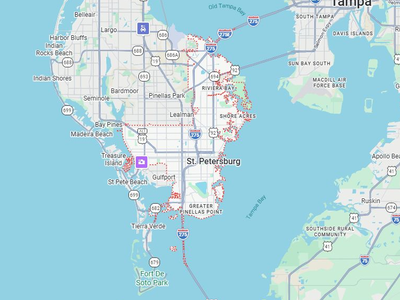 Map Of St Petersburg, FL