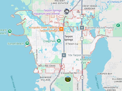 Map Of Tarpon Springs, FL